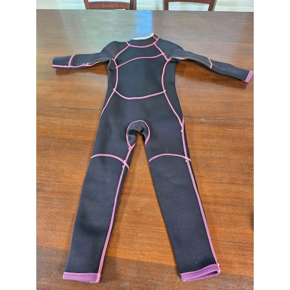 Hisea Wetsuit Kids Size 8 Black Pink Scuba Donkey Full Body Neoprene T2010